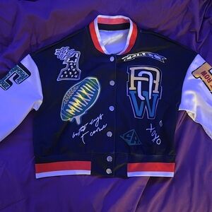 Colorblock varsity jacket